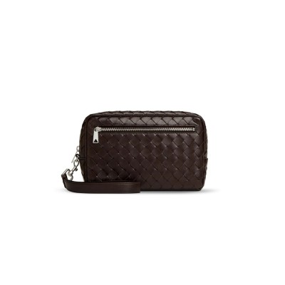 BOTTEGA VENETA INTRECCIATO POUCH WITH WRISTLET 777390V2HL12145 (25*15*6.5cm)